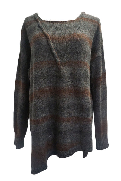 Ombre Asymmetrical Sweater
